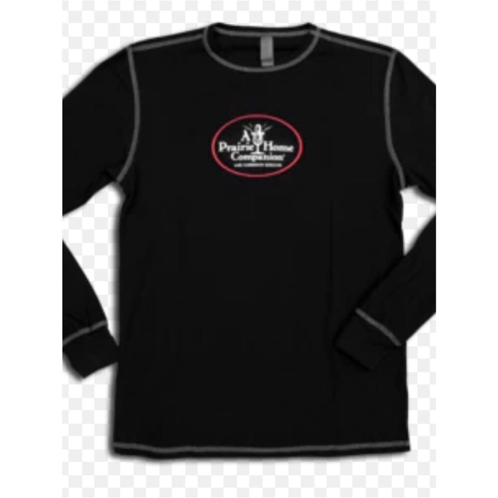 Prairie Home Companion Logo Black Long Sleeve Crew Tee Sz XL
